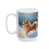 Finnish Spitz Ceramic Mug,  Two Sizes