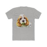 Cocker Spaniel 'Hogan' Men's Fitted Cotton Crew Tee