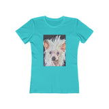 Chinese Crested - Women's Slim Fit Ringspun Cotton T-Shirt  -