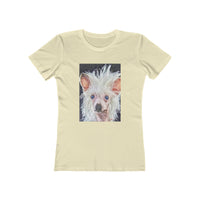 Chinese Crested - Women's Slim Fit Ringspun Cotton T-Shirt  -