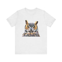 Great Horned Owl 'Hooty' - Unisex Jersey Short Sleeve Tee