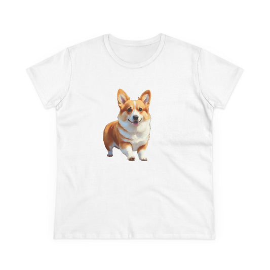Welsh Corgi Puppy - Women's Midweight Cotton Tee