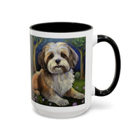 Lhasa Apso Accent Ceramic Coffee Mug - 2 Sizes