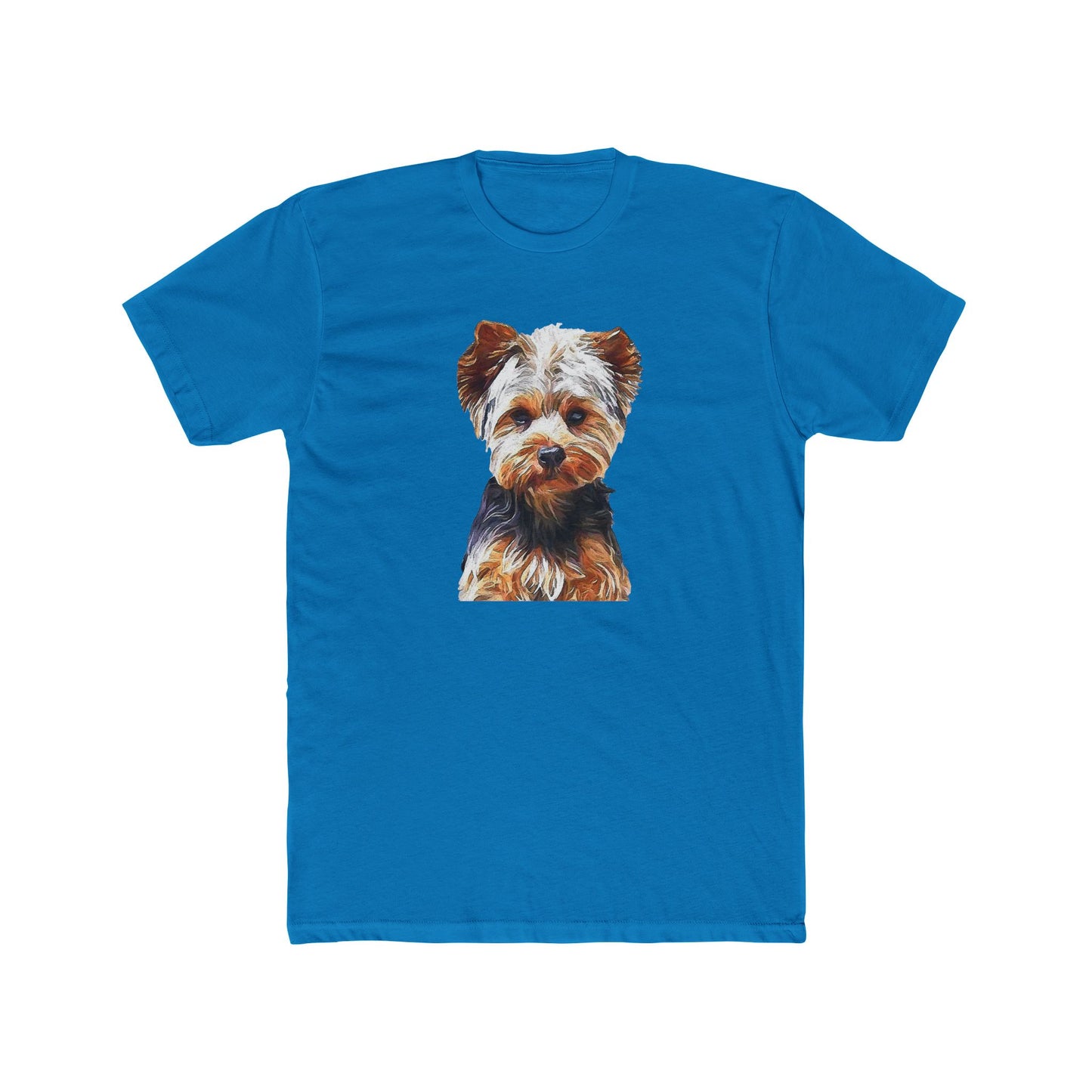 Yorkshire Terrier 'Lupis' - Men's Fitted Cotton Crew Tee
