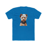 Yorkshire Terrier (Yorkie) 'Lupis' - Men's Fitted Cotton Crew Tee