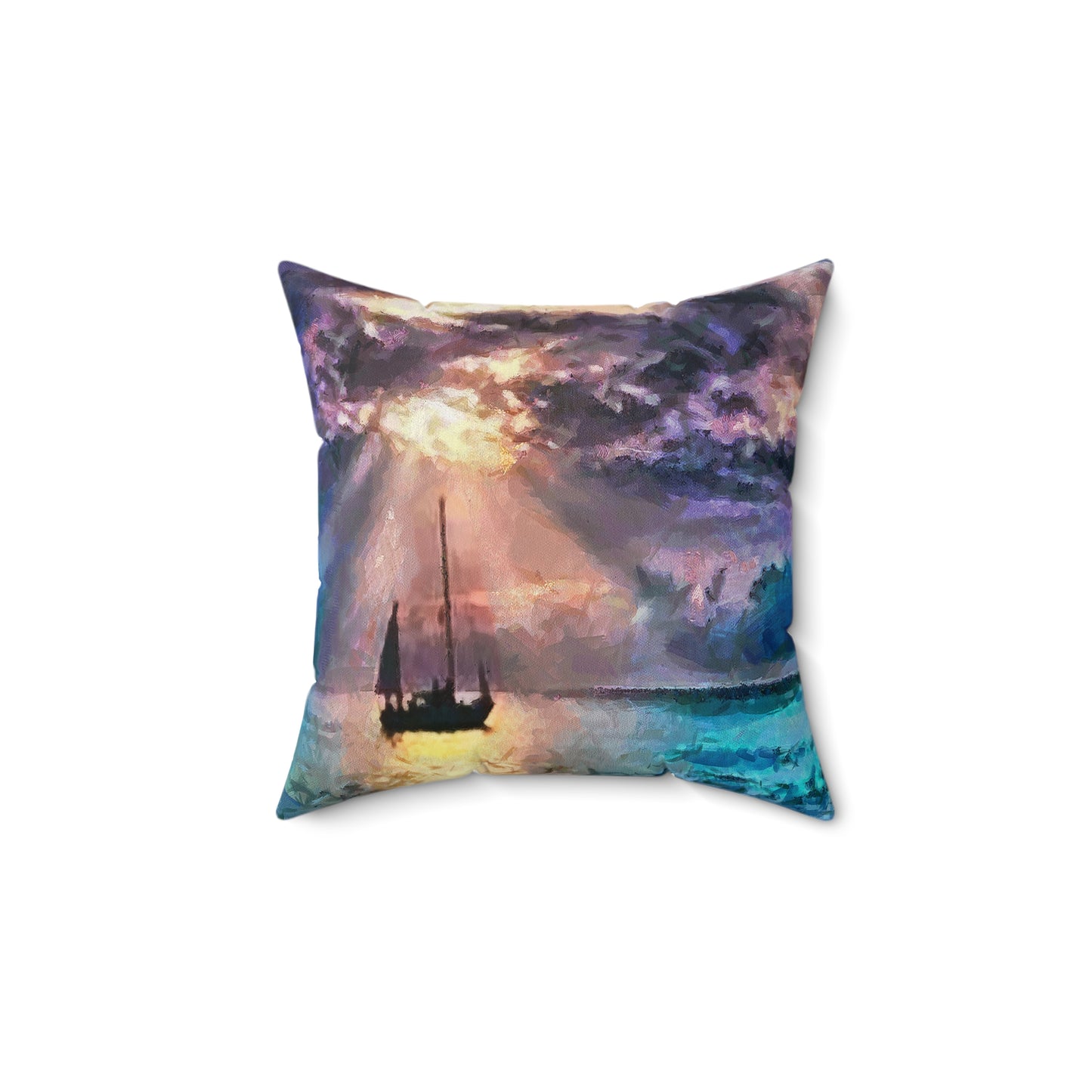 Greek Islands 'Aegean Enchantment' Spun Polyester Throw Pillow