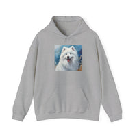 Cozy Samoyed  Unisex 50/50 Hooded Sweatshirt  | Perfect Gift for Dog Lovers