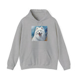 Cozy Samoyed  Unisex 50/50 Hooded Sweatshirt  | Perfect Gift for Dog Lovers