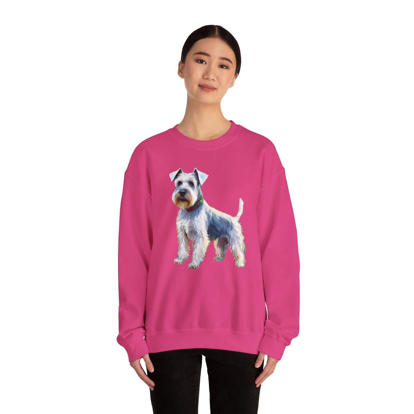 White Schnauzer - Unisex 50/50 Crewneck Sweatshirt