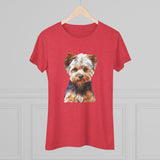 Yorkshire Terrier 'Yorkie' - Lupis Women's Slim Fit Triblend Tee