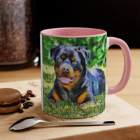 Rottweiler 'Lina' Accent Coffee Mug, 11oz