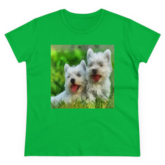 Charming West Highland Terrier Women's Midweight Cotton Tee