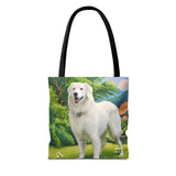 Hungarian Kuvasz Canvas Tote Bag — Kuvasz Dog Print
