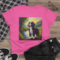 Portuguese Water Dog Women's Midweight Cotton Tee