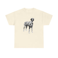 Harlequin Great Dane 'Zeus' Unisex Heavy Cotton Tee