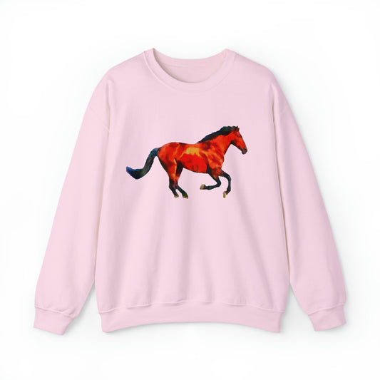 Horses 'Old Red' Unisex 50/50 Crewneck Sweatshirt