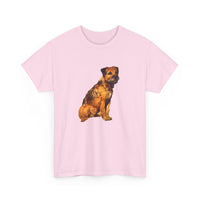 Border Terrier 'Andrew' Unisex Heavy Cotton Tee