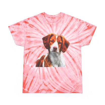 Brittany Spaniel 'Gunner' Unisex Tie-Dye Tee, Cyclone