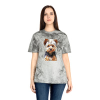 Yorkshire Terrier 'Lupis' Unisex Color Blast Ringspun Cotton T-Shirt by DoggyLips™