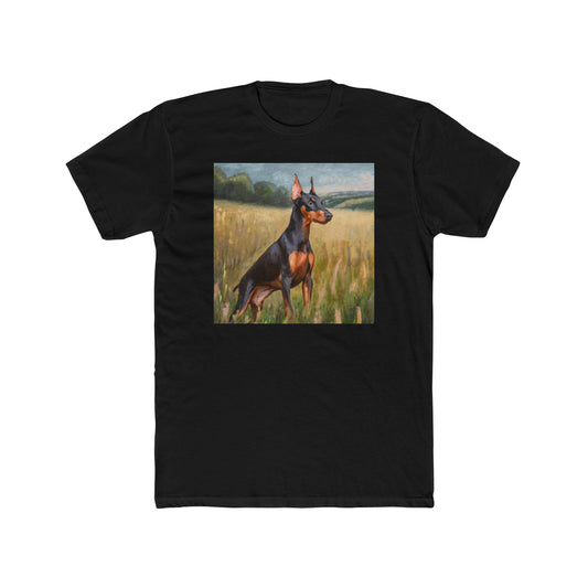 German Pinscher Men's Fitted Cotton Crew Tee