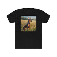 German Pinscher Men's Fitted Cotton Crew Tee