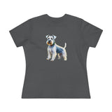 White Schnauzer Women's Relaxed Fit Cotton Tee