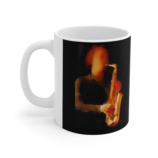 The Saxophonist Ceramic Mug 11oz