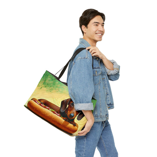 Adorable Dachshund Weekender Tote Bag