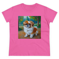 Pekingese Women's Midweight Cotton Tee