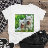 Westies - West Highland Terriers Women's Midweight Cotton Tee