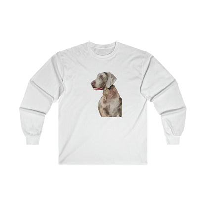 Weimaraner 'Rocky' Unisex Cotton Long Sleeve Tee
