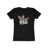 Welsh Corgi 'Cousins' Women's Slim Fit Ringspun Cotton T-Shirt