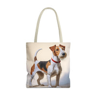 Wire Fox Terrier Polyester Tote Bag (AOP)