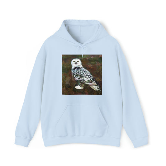 Snowy White Owl - Unisex 50/50 Hoodie