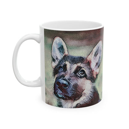 German Shepherd 'Sly' Ceramic Mug 11oz