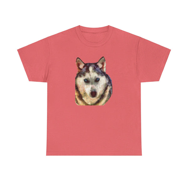 Siberian Husky 'Sacha' Unisex Heavy Cotton Tee