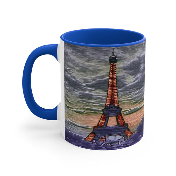 Eiffel Tower Sunset - Accent Coffee Mug, 11oz