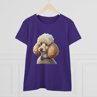 Standard Poodle #2 Women's Midweight Cotton Tee