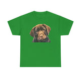 Chocolate Labrador Retriever Unisex Heavy Cotton Tee