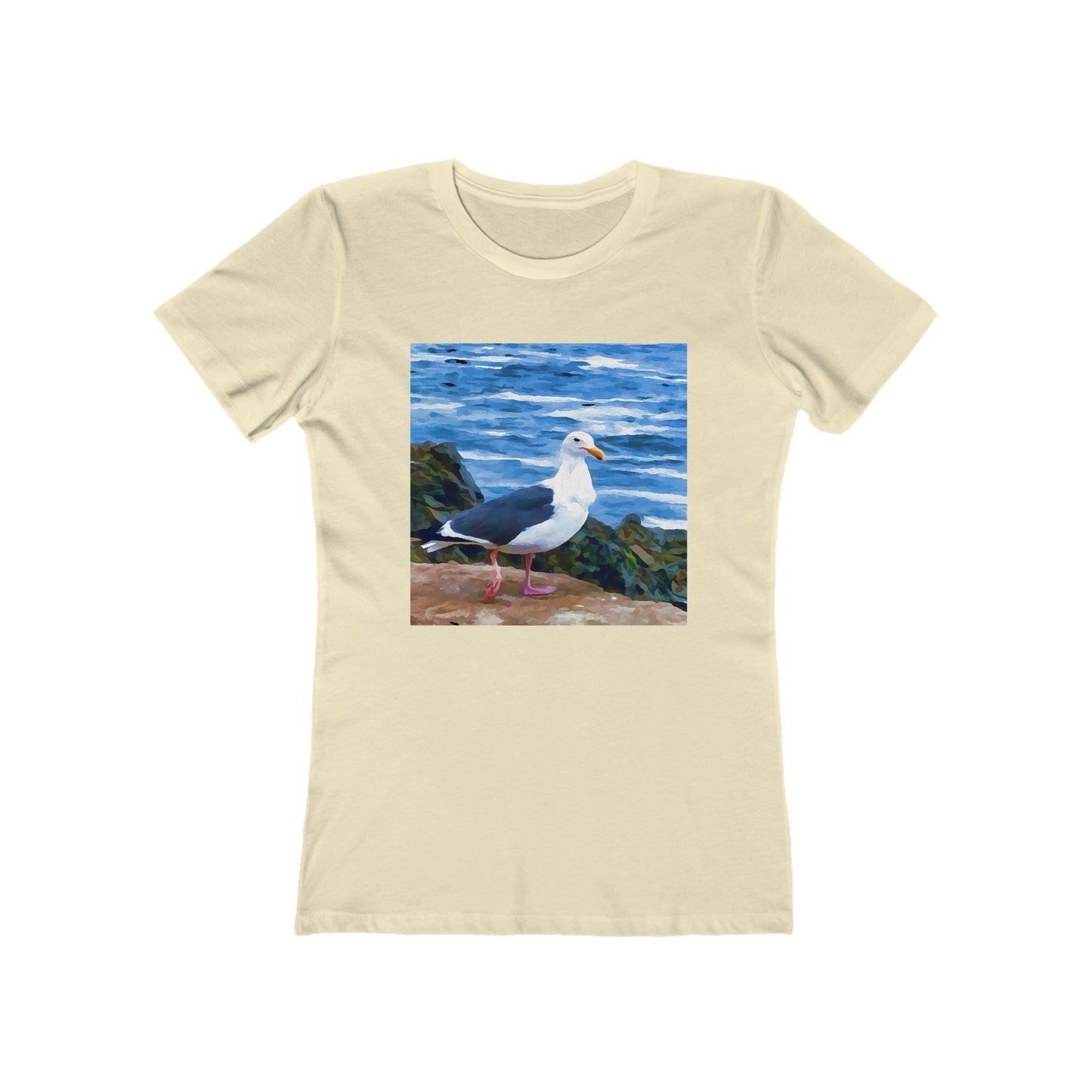 Bodega Seagull - Women's Slim Fit Ringspun Cotton T-Shirt