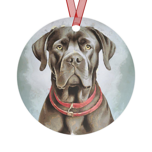 Cane Corso Delightful Metal Ornaments