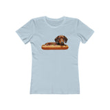 Dachshund  --  Weiner Dog  --  Women's Slim Fit Ringspun Cotton Tee