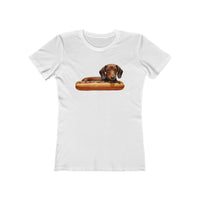 Dachshund  --  Weiner Dog  --  Women's Slim Fit Ringspun Cotton Tee