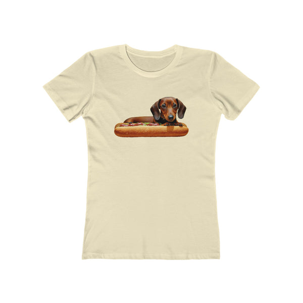 Dachshund  --  Weiner Dog  --  Women's Slim Fit Ringspun Cotton Tee