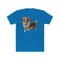 Nederlandse Kooikerhondje  Men's Fitted Cotton Crew Tee