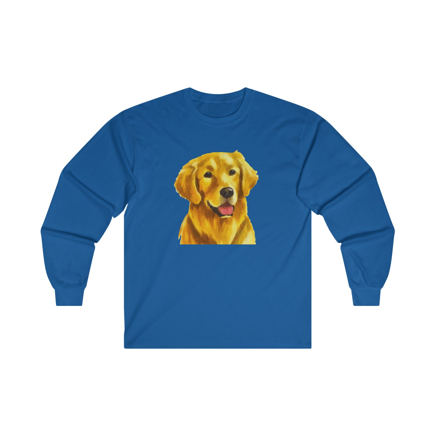 Beau the Golden Retriever Unisex Cotton Long Sleeve Tee