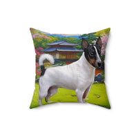 Japaneese Terrier  --  Adorable Dog-Themed Spun Polyester Square Pillow - Perfect for Pet Lovers!