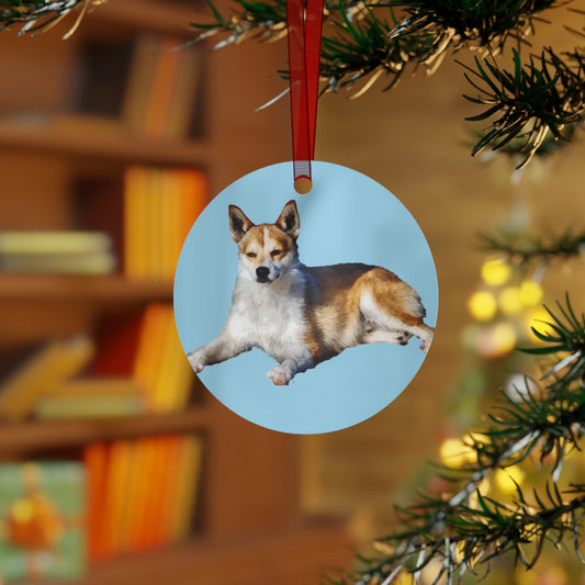 Norwegian Lundehund - Christmas Tree Metal Ornament