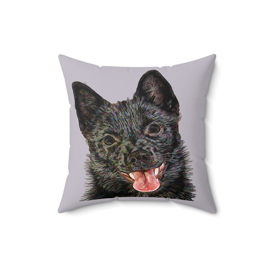 Schipperke Spun Polyester Throw Pillow