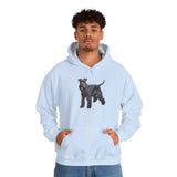 Kerry Blue Terrier 50/50 Hooded Sweatshirt